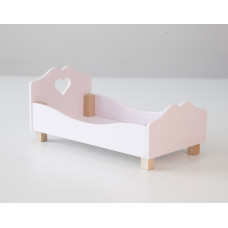 Міні лялькове ліжечко пудрова