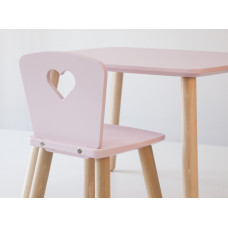 Комплект стіл і стілець дитячий 2-4 роки, пудровий